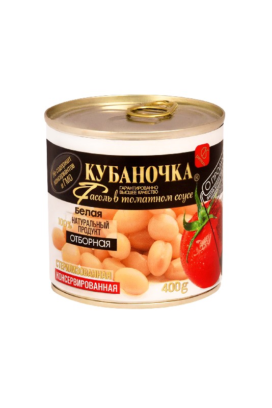 Фасоль белая "Кубаночка" в томат/соусе ж/б 400г