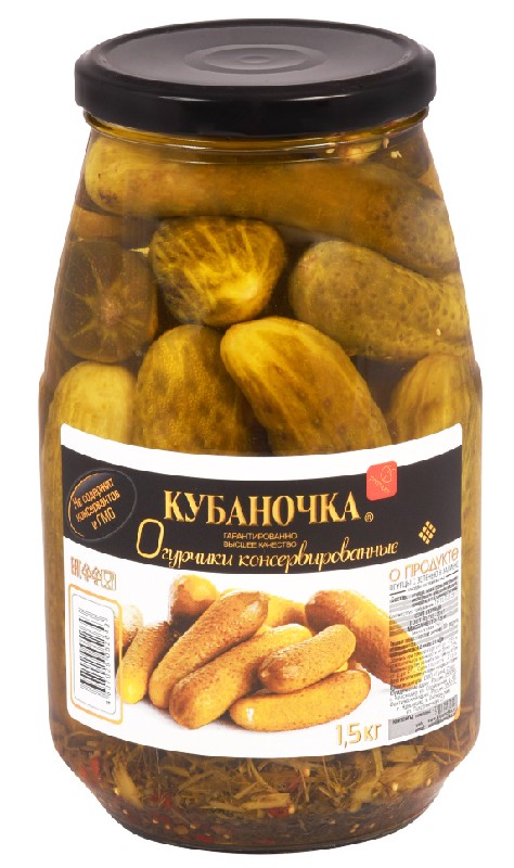 Огурцы "Кубаночка" ст/б 1600мл