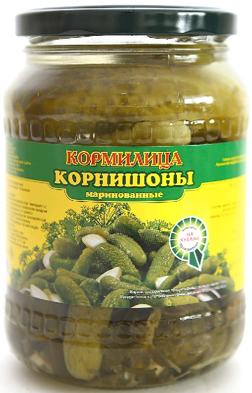 Кормилица Огурцы корнишоны маринованные 3-6 см 700мл