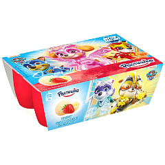 Творог детский Растишка Клубника-банан и Пломбир 3.5% 6шт*45г