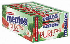 Жевательная резинка Mentos Pure Fresh ролл Арбуз, 24шт по 15,5г