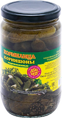 Кормилица Корнишоны 3-6см 350/350мл с/б