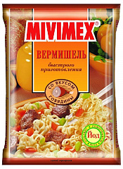 Mivimex Вермишель быстрого приготовления в брикете со вкусом говядины, 50г